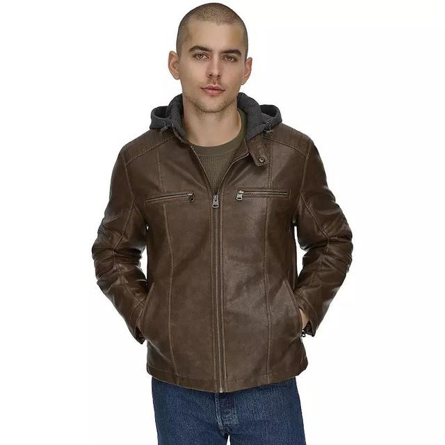 Mens Levis Faux Leather Racer Jacket Product Image