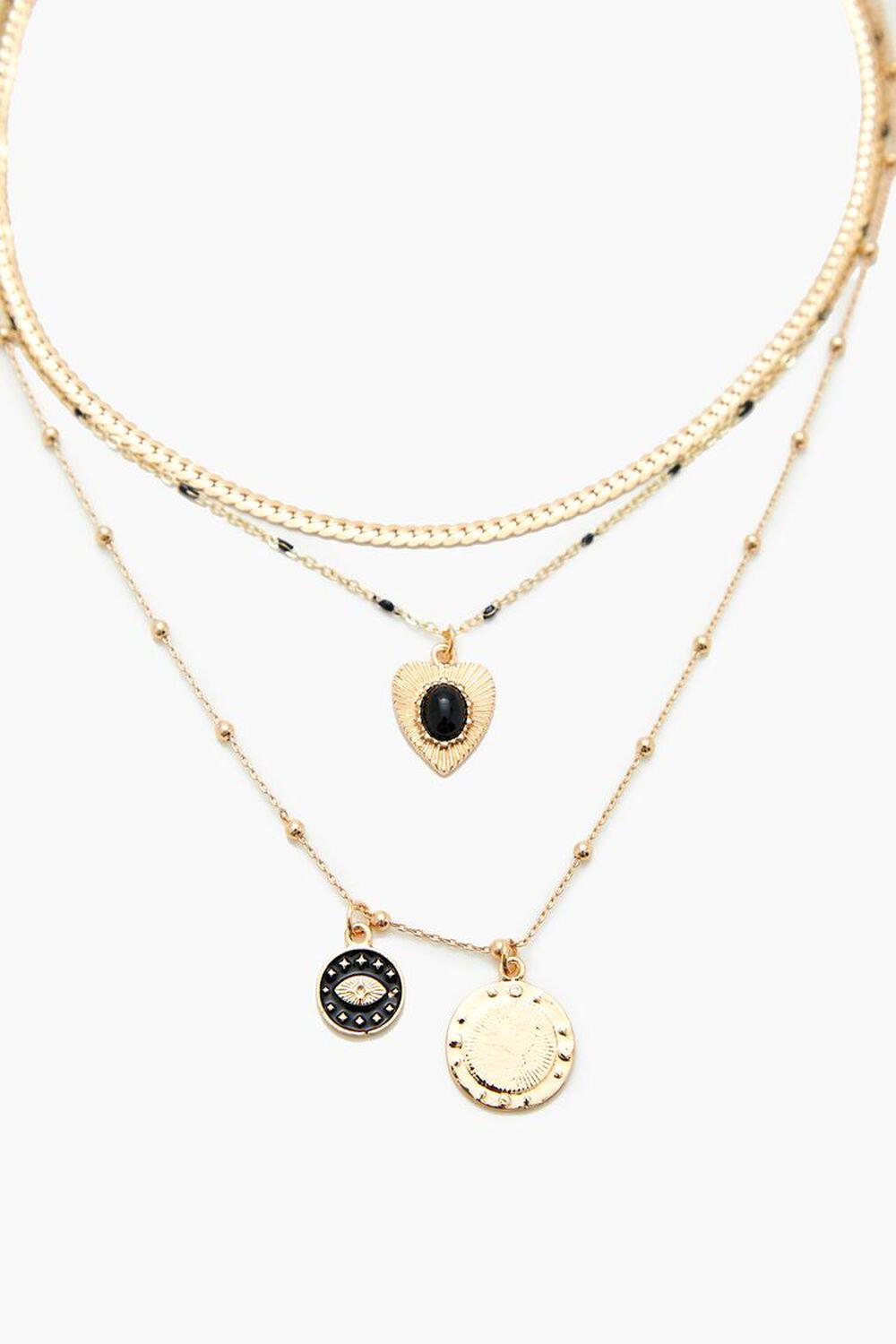 Layered Evil Eye Charm Necklace | Forever 21 Product Image