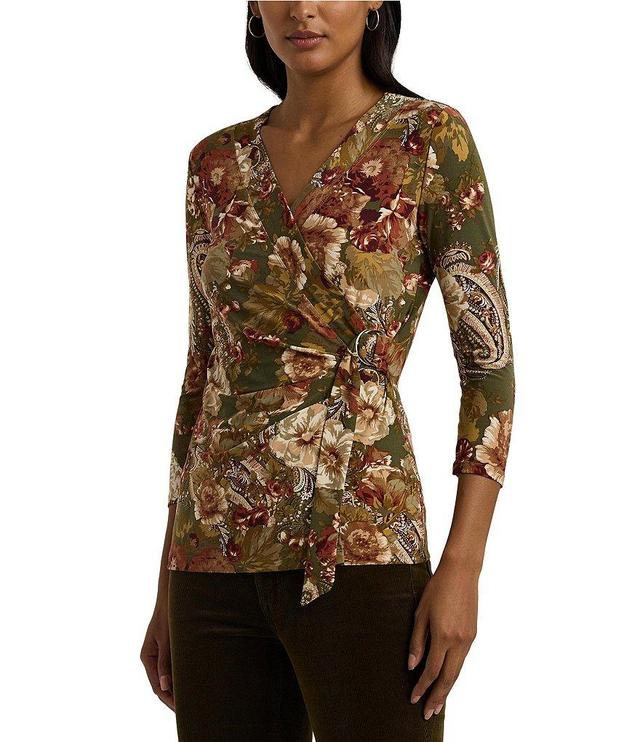 Lauren Ralph Lauren Floral Stretch Jersey Top Product Image