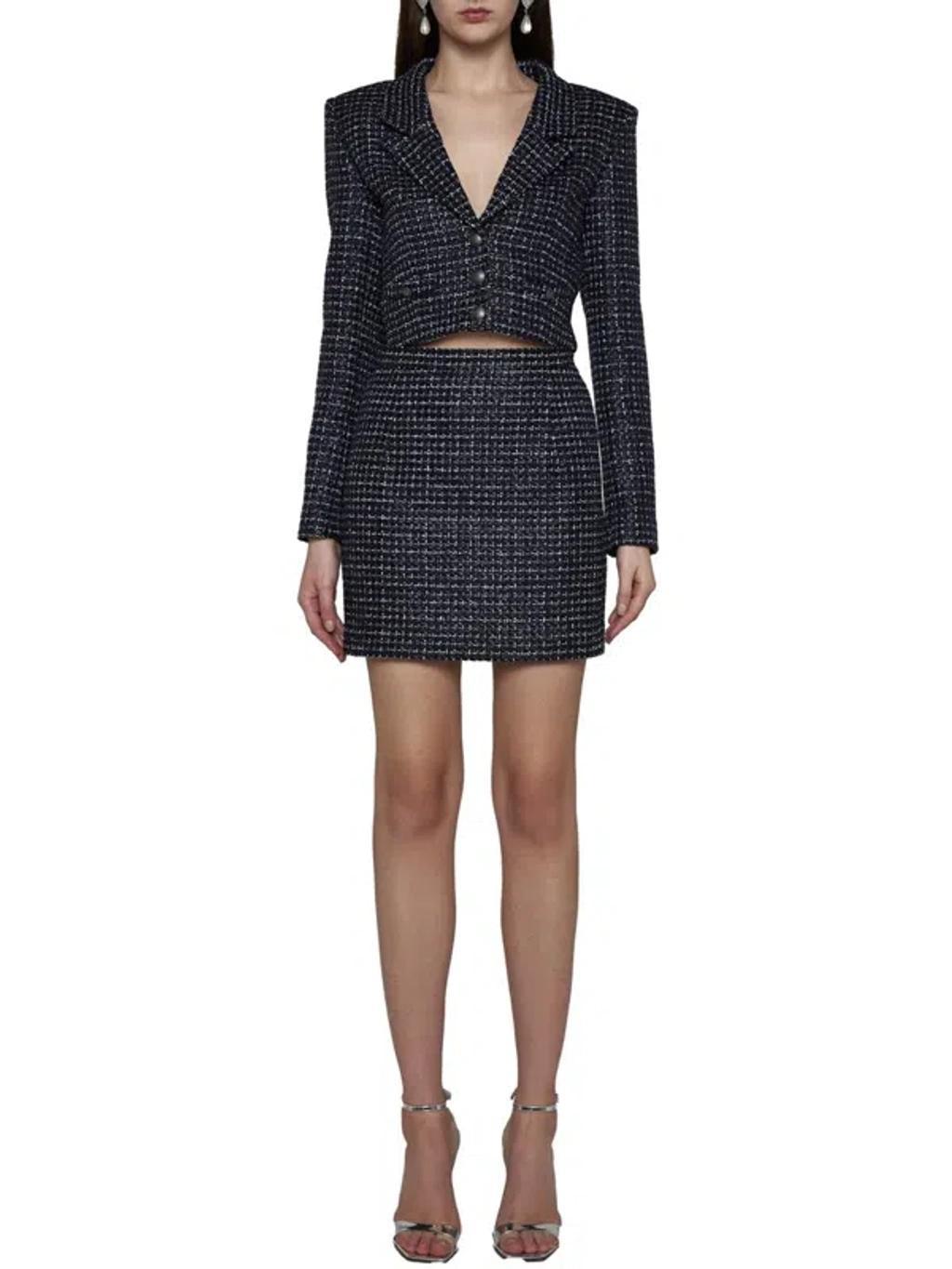 ALESSANDRA RICH Blazer In Dark Blue Product Image