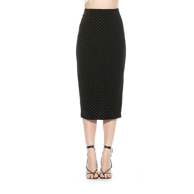 Womens Alexia Admor Jayden Fitted Midi Skirt Green Product Image