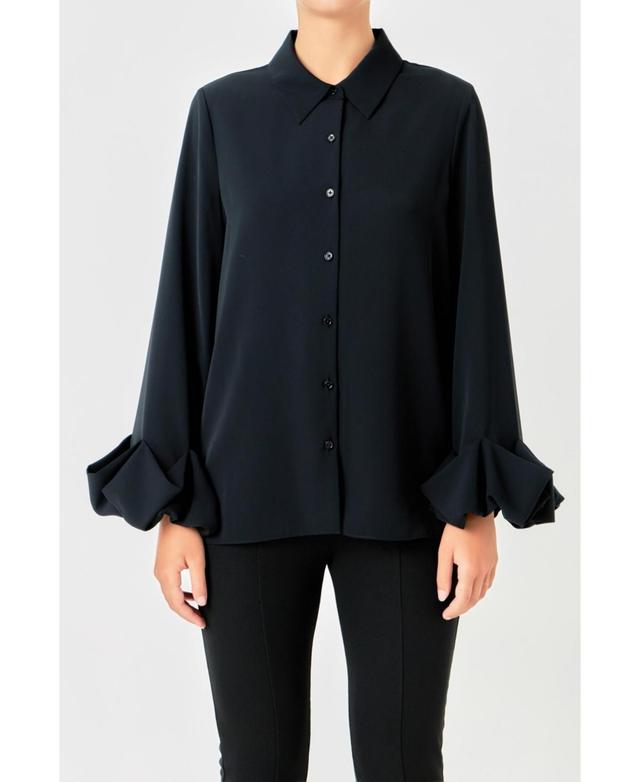 Womens Bubble Accent Dress Shirt Product Image