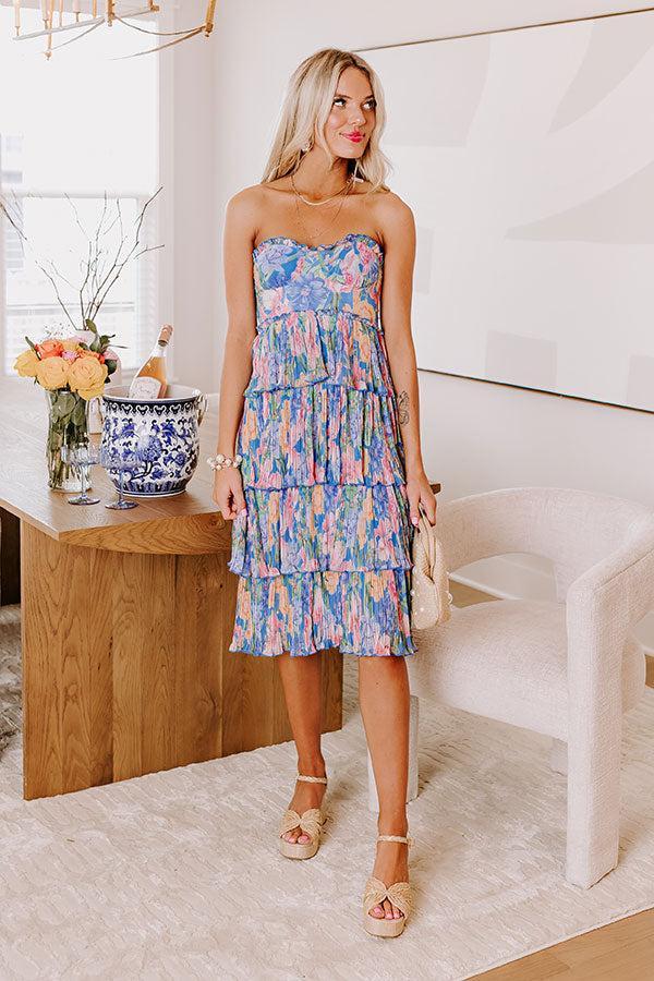 Garden Party Chic Pleated Midi Product Image