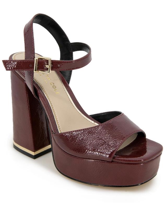 Kenneth Cole Womens Dolly Ankle Strap Platform Heeled Sandals Product Image