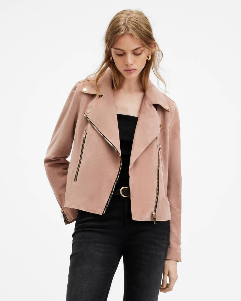 Beale Raw Edge Suede Biker Jacket Product Image