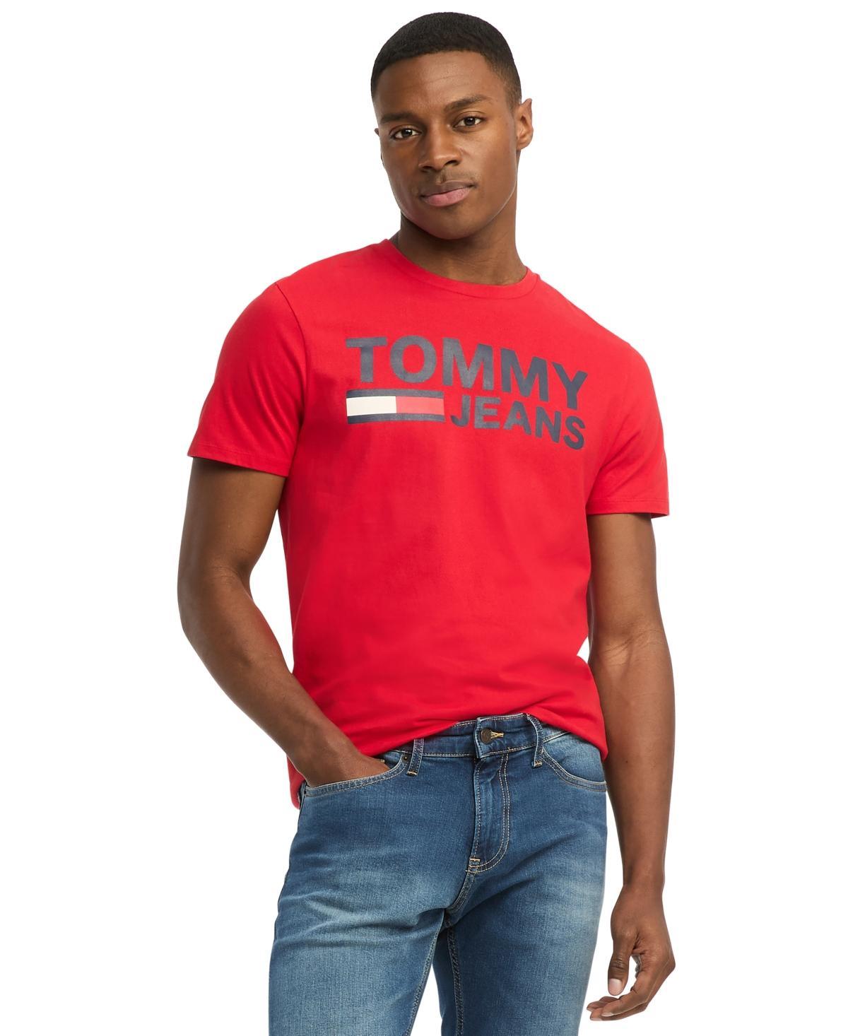 Tommy Hilfiger Mens Tommy Jeans Lock Up Logo Graphic T-Shirt Product Image