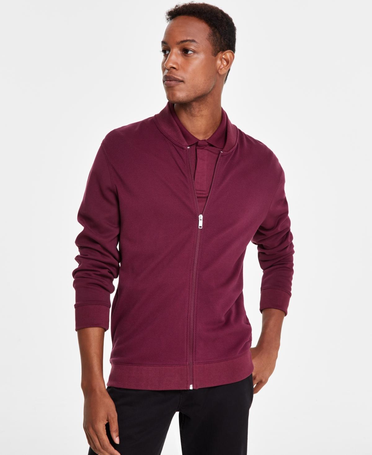 Alfani Mens Pique Knit Bomber Jacket, Created for Macys Product Image