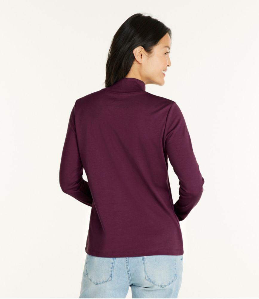 
                            Women's Pima Cotton Tee, Long-Sleeve Mockneck
                         Product Image