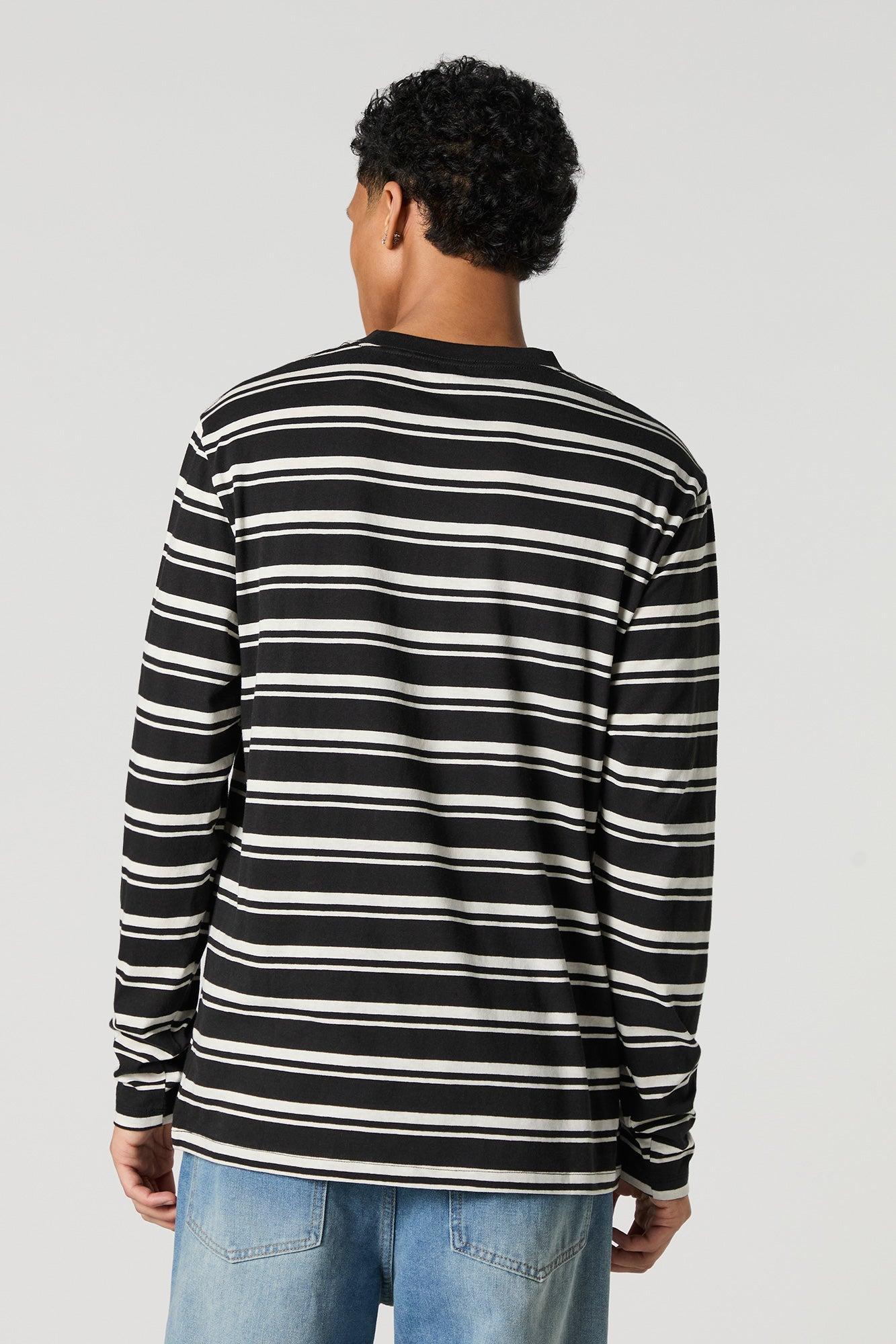 Striped Crewneck Long Sleeve Top Male Product Image