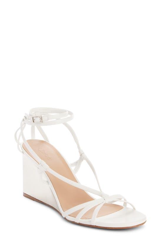 Rebecca Leather Sandals In White Product Image