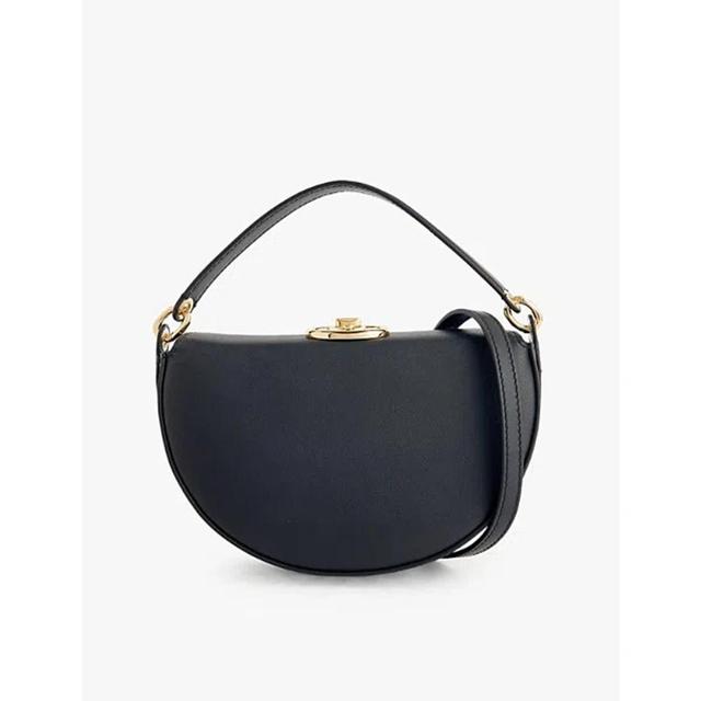 Nero Vlogo Bold Leather Top-handle Bag In Black Product Image