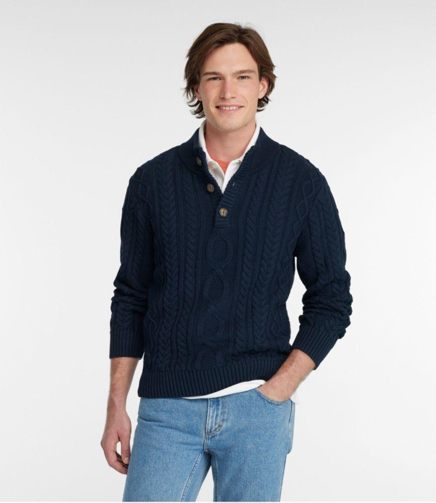 
                            Men's Bean's Heritage Soft Cotton Fisherman Sweater, Button-Mock
                         Product Image