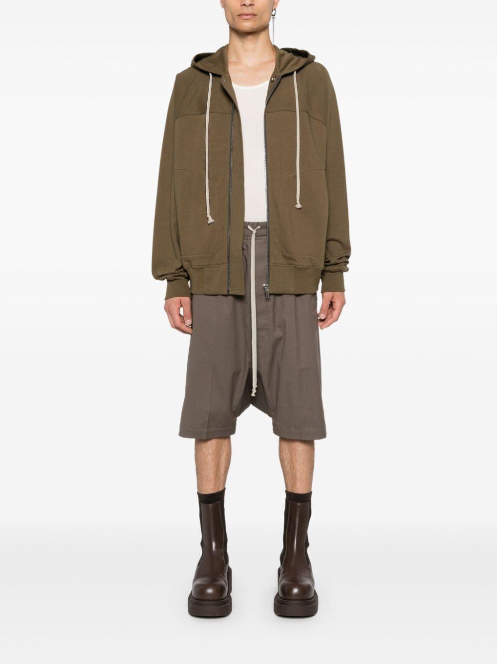 RICK OWENS Windbreaker Jersey Hoodie In Green Product Image