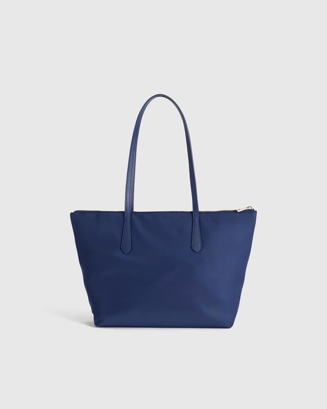 Womens Revive Nylon Zip Top Tote in Navy by Quince Product Image