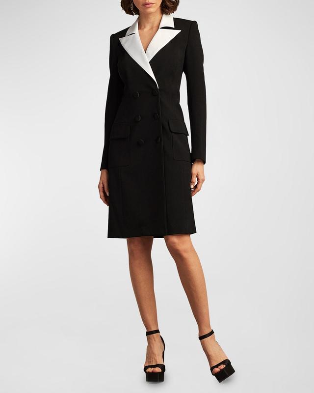 Tadashi Shoji Long Sleeve Tuxedo Dress Product Image