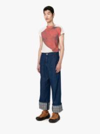 LOGO GRID TURN UP WORKWEAR DENIM JEANS in blue | JW Anderson US  Product Image