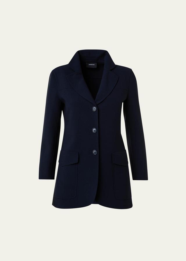 Womens Double-Face Stretch Wool Blazer Product Image