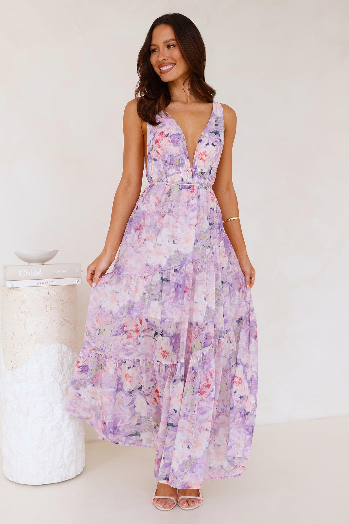 Zephyra Maxi Dress Lilac Product Image