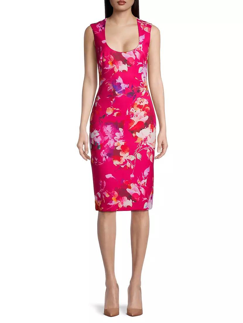 Oriana Floral Sheath Dress Product Image