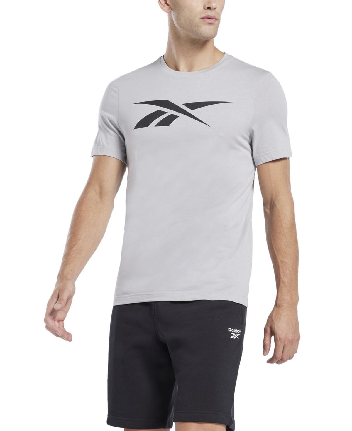 Reebok Mens Vector Logo Graphic T-Shirt - White / Blue Product Image