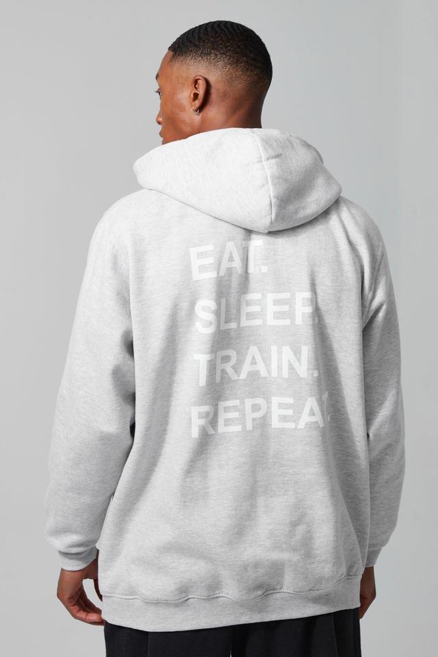 Man Active Oversized Repeat Hoodie | boohooMAN USA Product Image