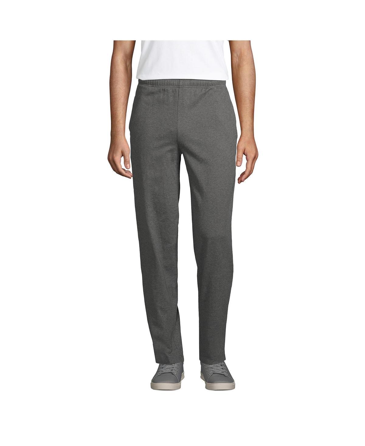 Big & Tall Lands End Jersey Knit Pants, Mens Gray Grey Product Image