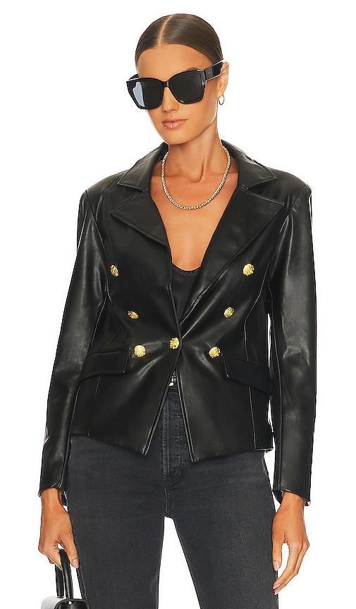 Central Park West Nico Faux Leather Blazer Size S. Product Image