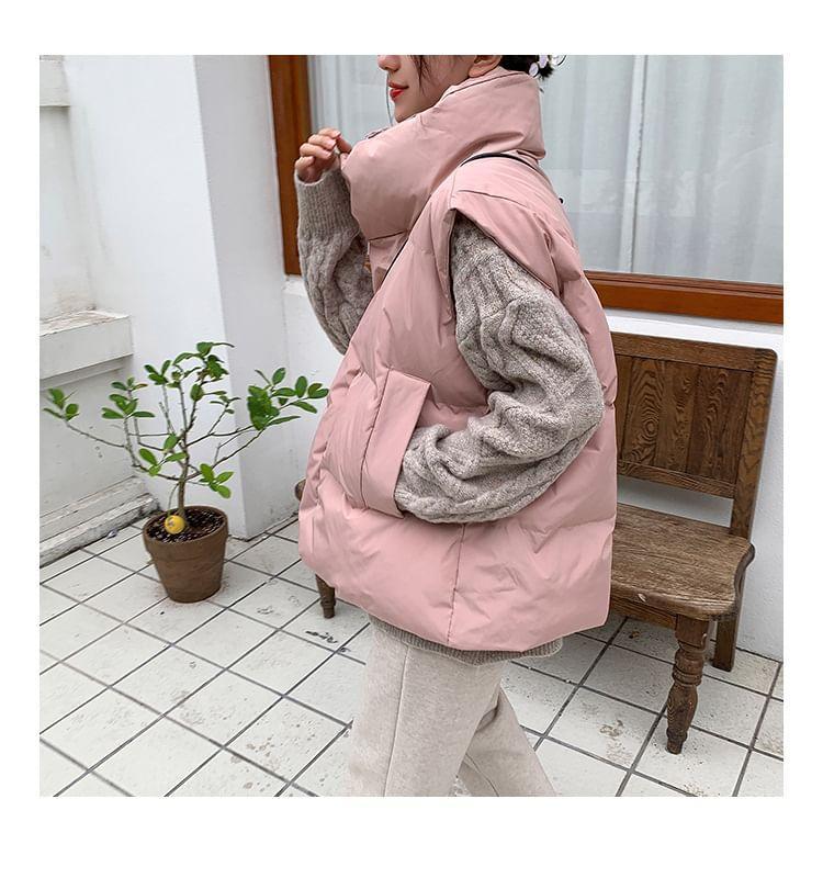 Plain Zip Puffer Vest Product Image