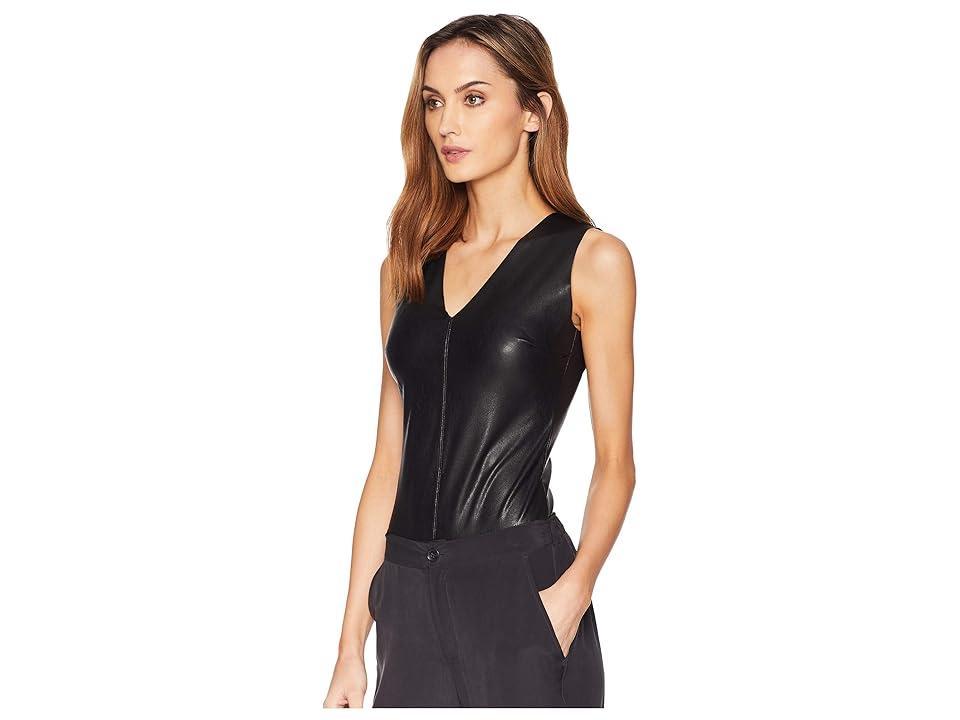 Commando Deep V-Neck Faux Leather Bodysuit Product Image