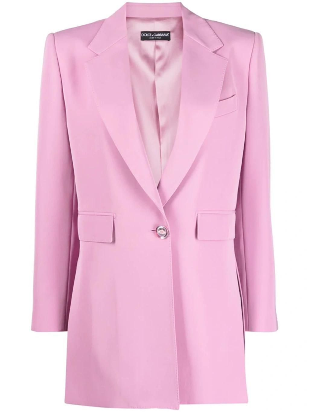 Single-breasted Blazer Jacket In Lilla Product Image