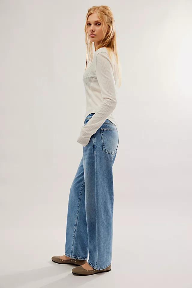 FRAME Double Waist Long Barrel Jeans Product Image