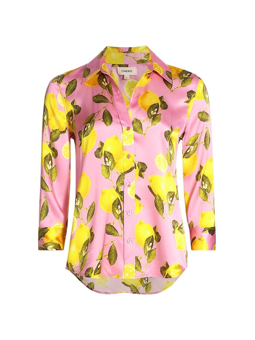 Womens Dani Lemon Print Blouse Product Image