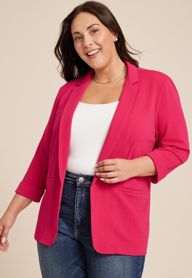 Maurices Plus Size Womens Blazer Versa Open Front Size 3X Product Image