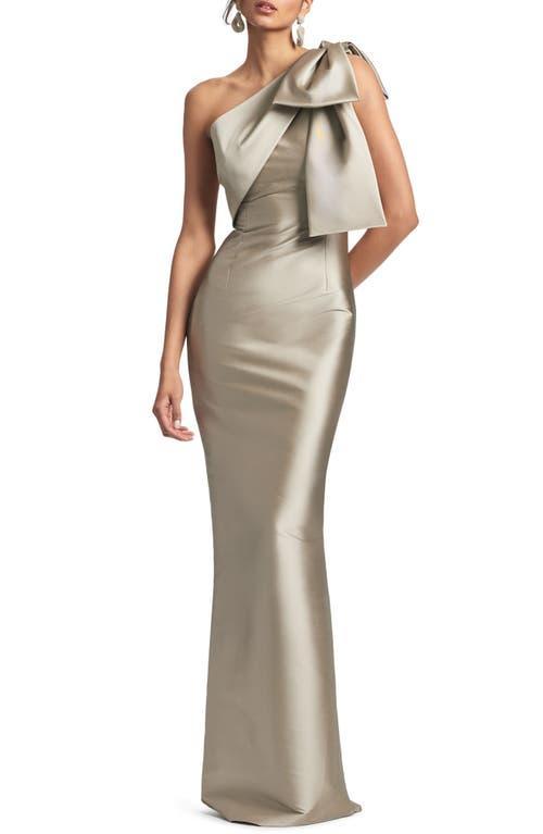 Womens Bonnie Satin One-Shoulder Gown Product Image