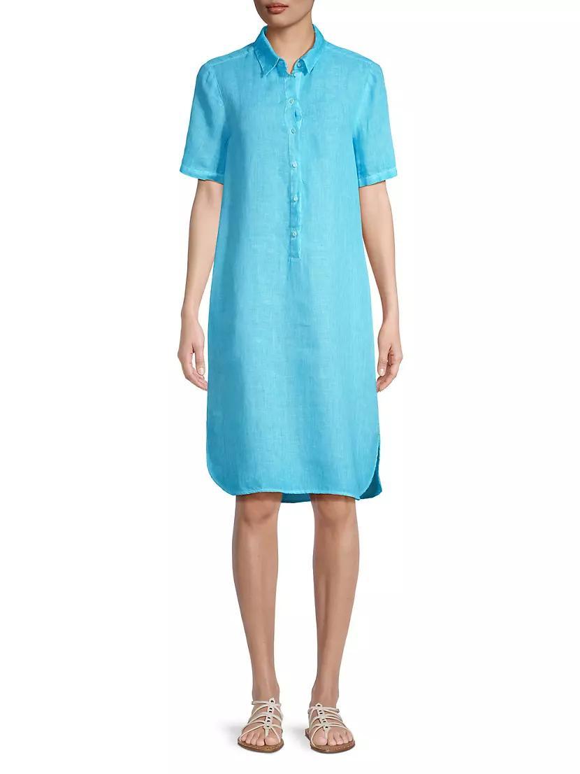 Linen Midi Shirtdress Product Image