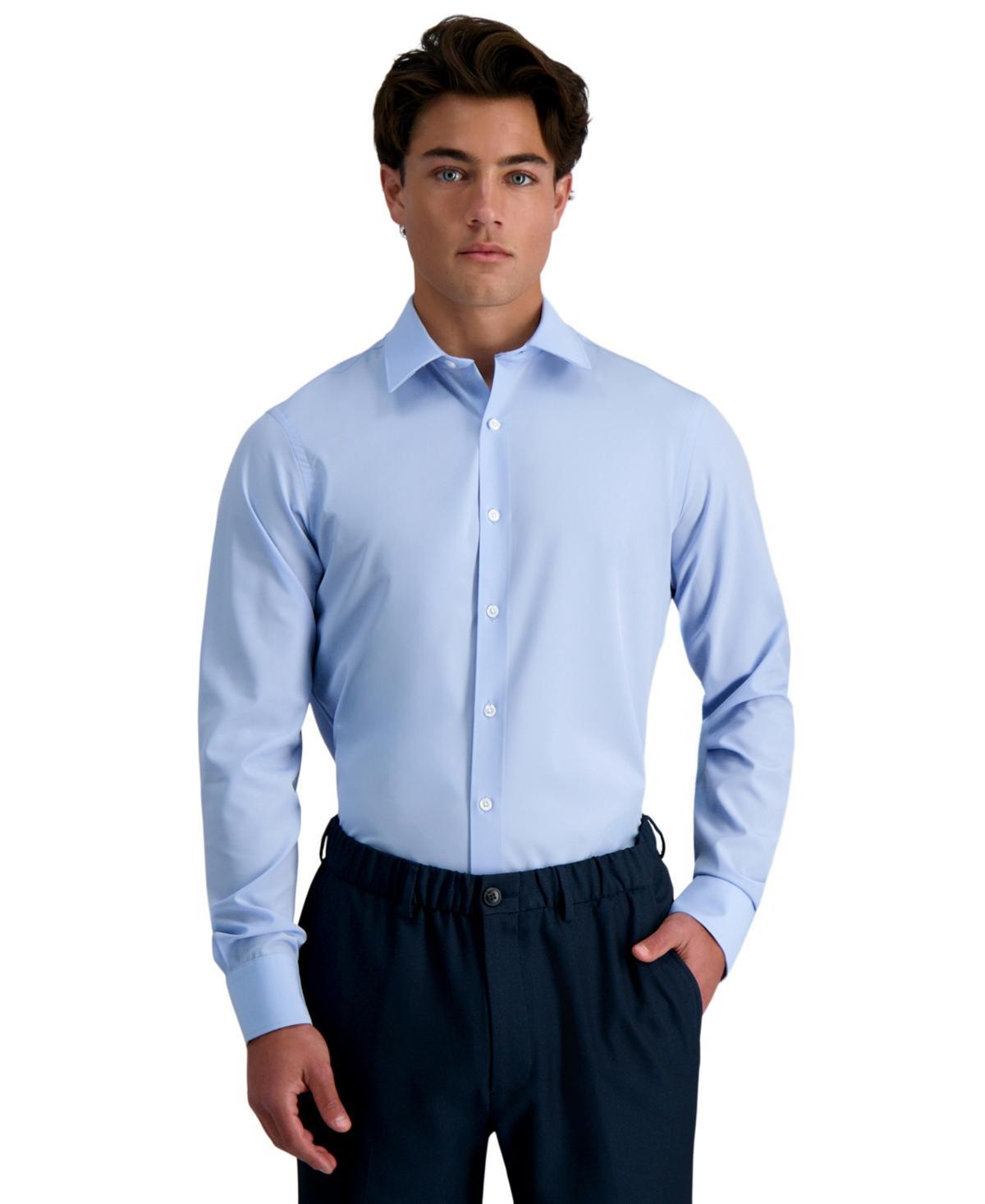 Mens Haggar Smart Wash Slim Fit Wrinkle Free Dress Shirt Product Image