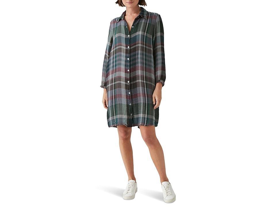 Michael Stars Polly Balloon Sleeve Shirtdress (Chalk Multi) Women's Dress Product Image