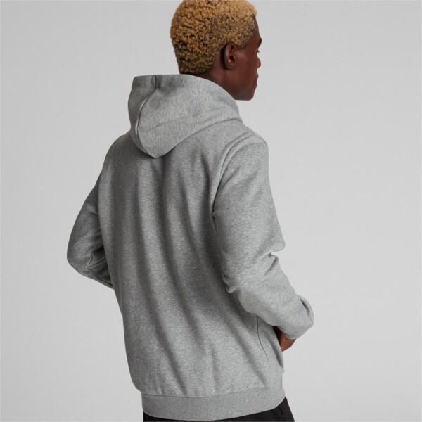 PUMA Essentials Small Logo Men's Hoodie in Medium Grey Heather, Size XXS Product Image