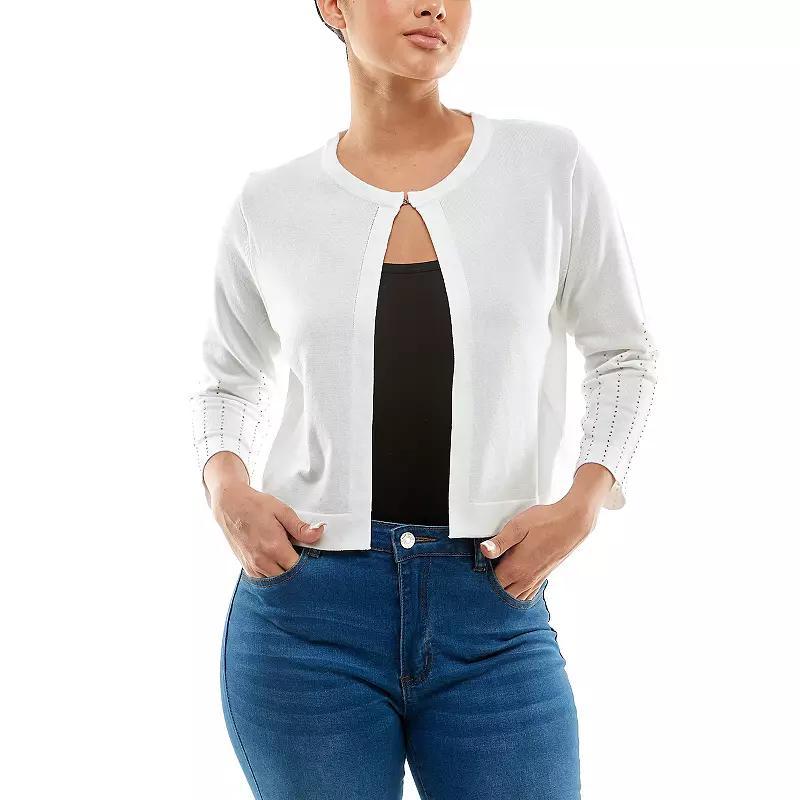 Womens Nina Leonard Three Quarter Sweater Bolero Product Image