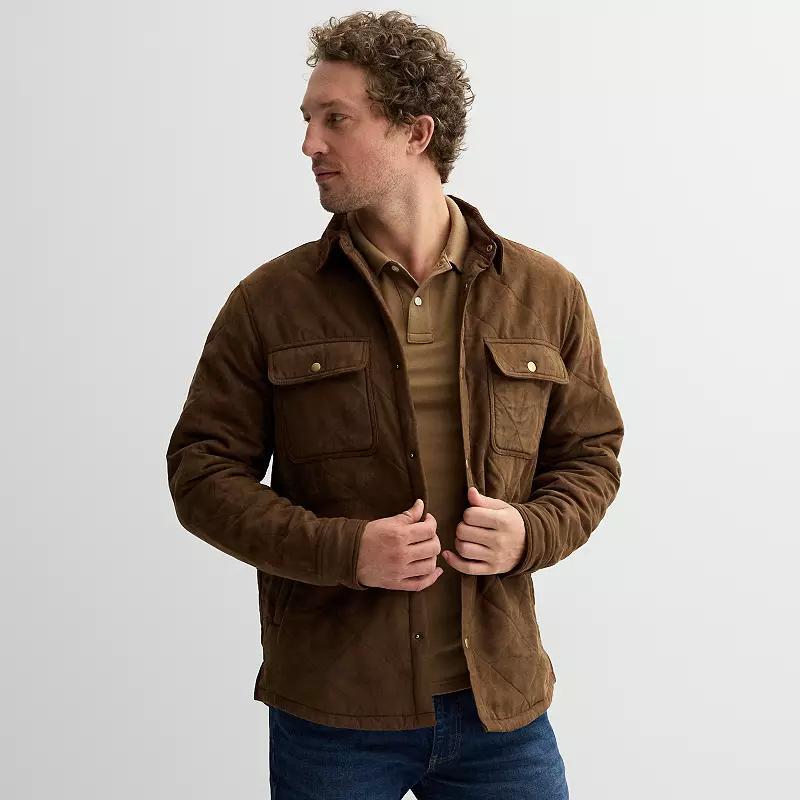 Mens Sonoma Goods For Life Quilted Faux Suede Jacket product image