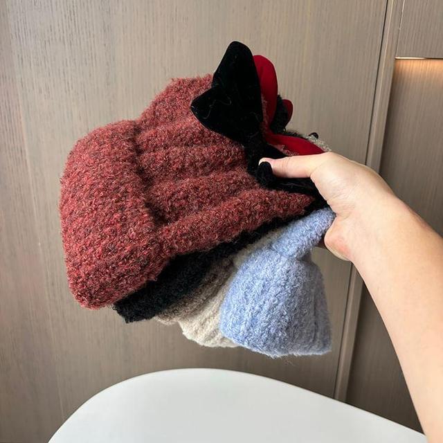 Plain Bow Beanie Product Image