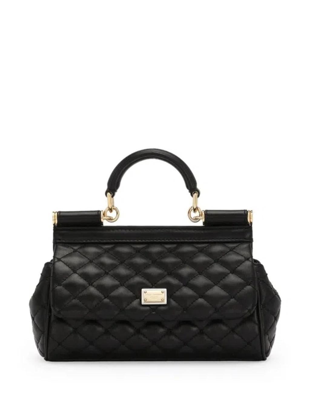 Elongated Sicily Quilted Lambskin Crossbody Bag In Black Product Image