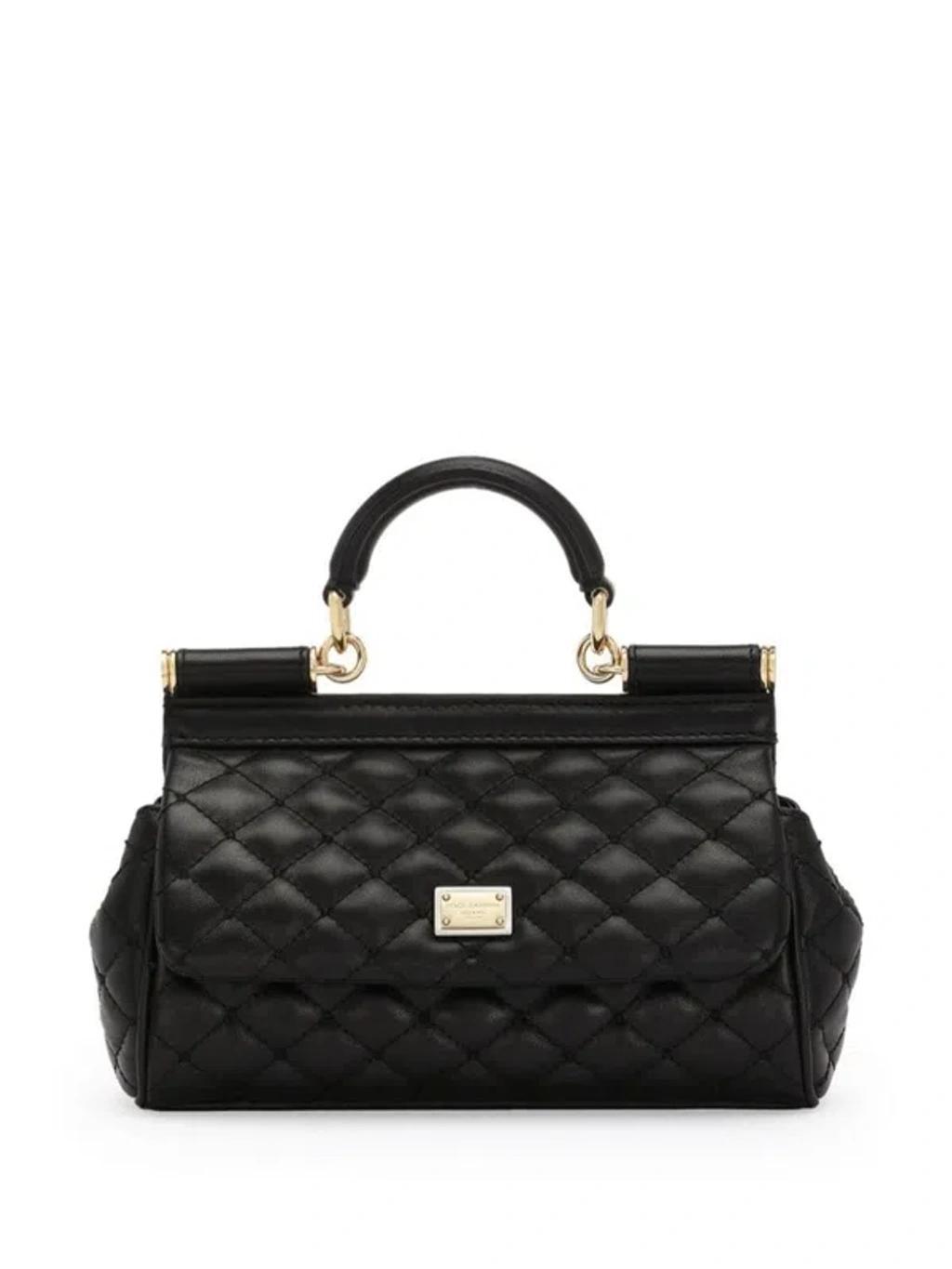 Elongated Sicily Quilted Lambskin Crossbody Bag In Black Product Image