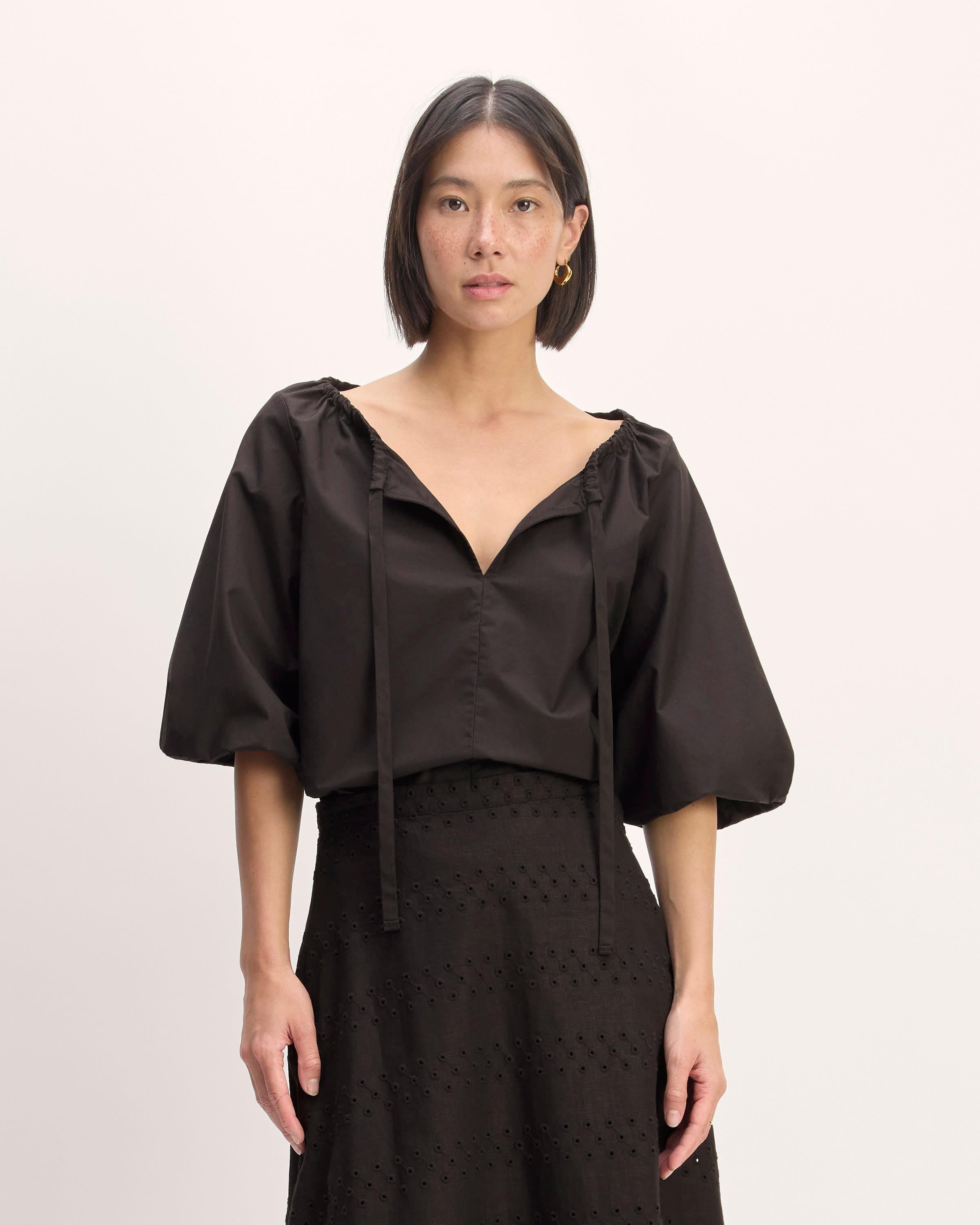 The Supima® Puff-Sleeve Top Product Image