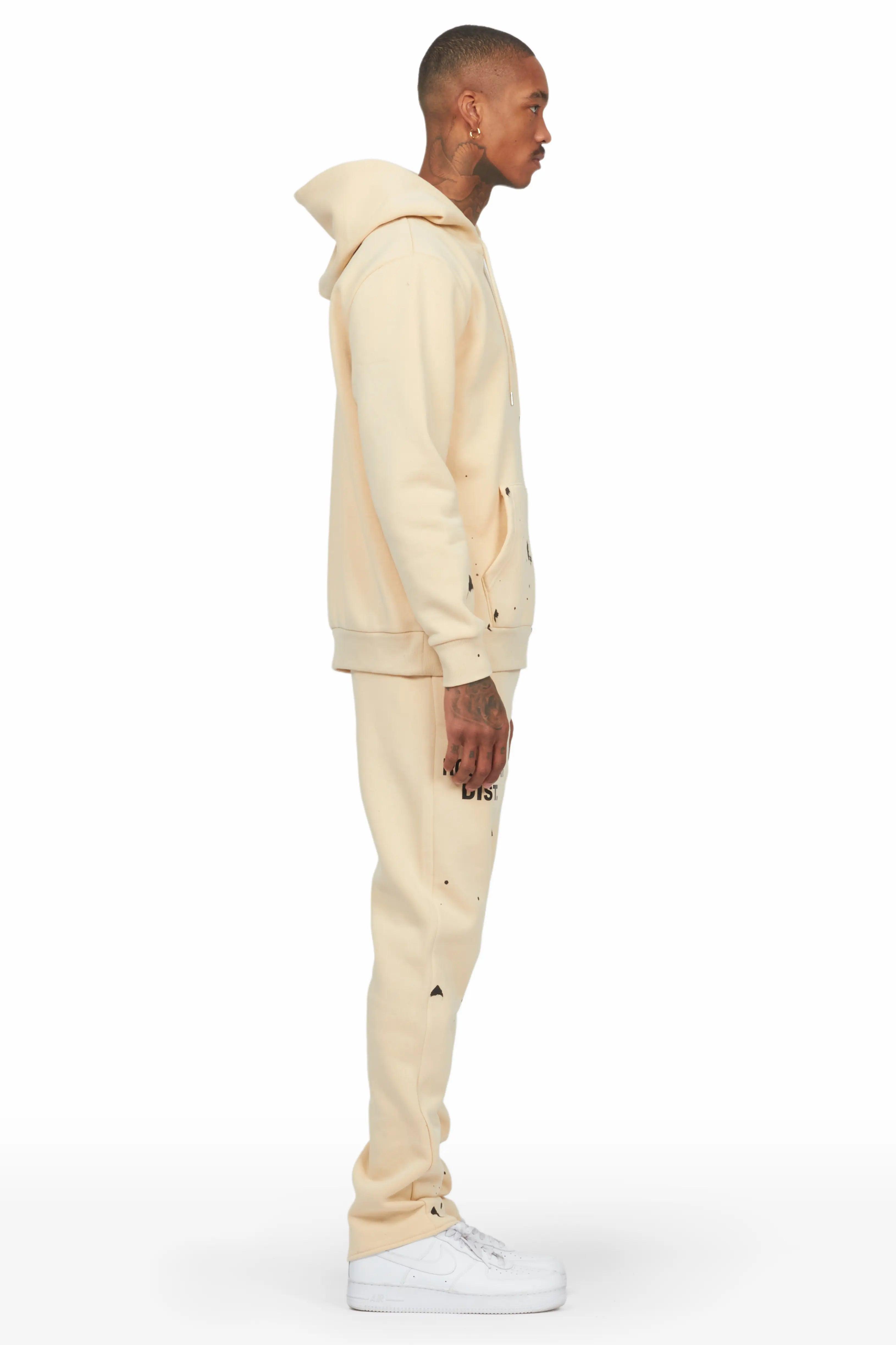 Raffer Beige Slim Fit Track Set Male Product Image