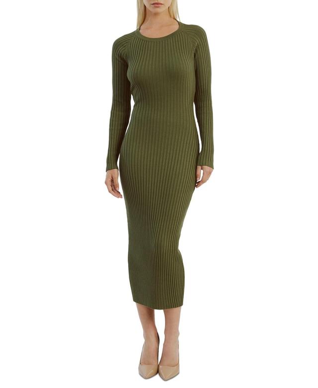 Bardot Womens Vigo Long-Sleeve Rib-Knit Midi Dress Product Image