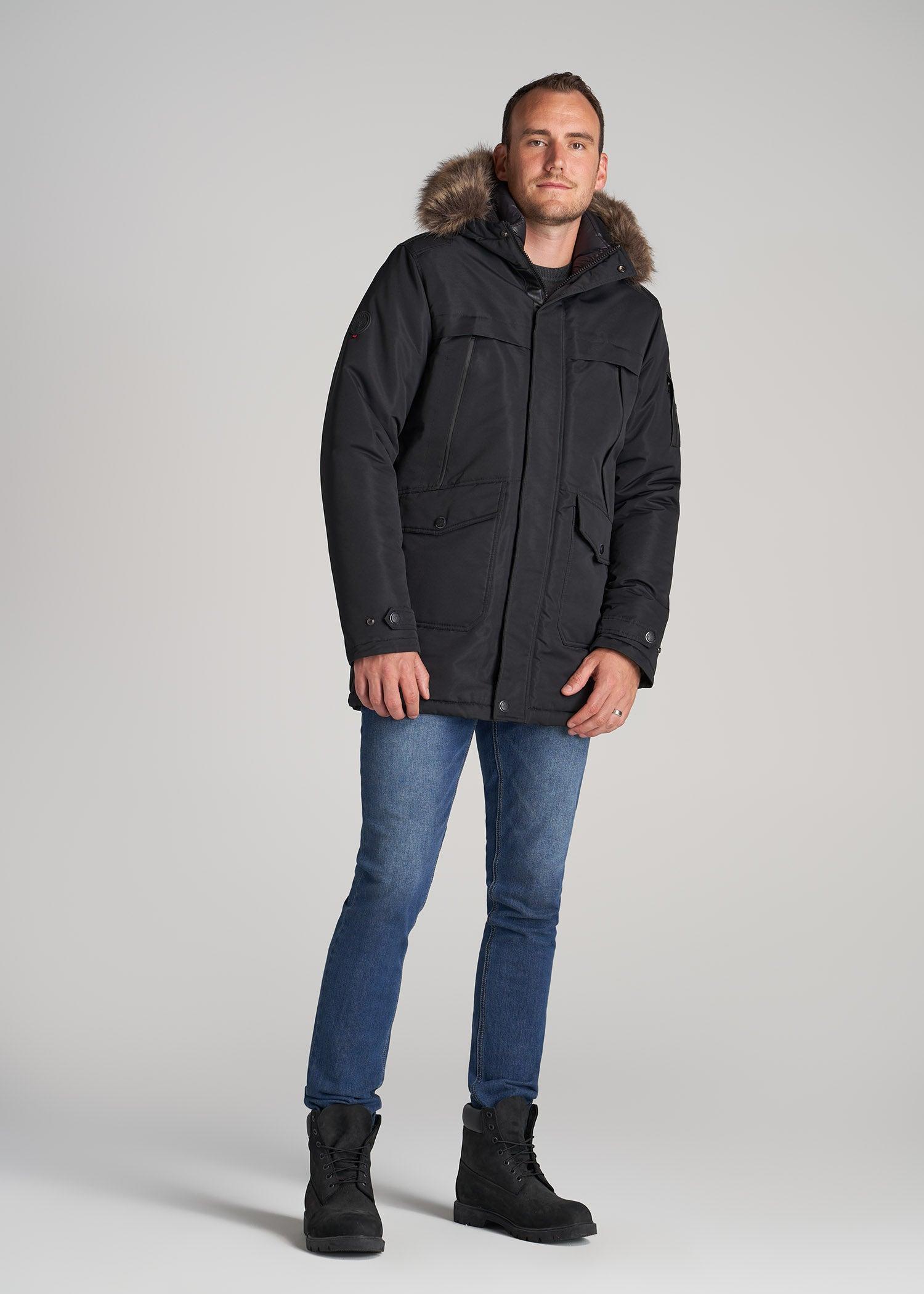 American Tall X Point Zero Tall Men's Parka in Black Product Image