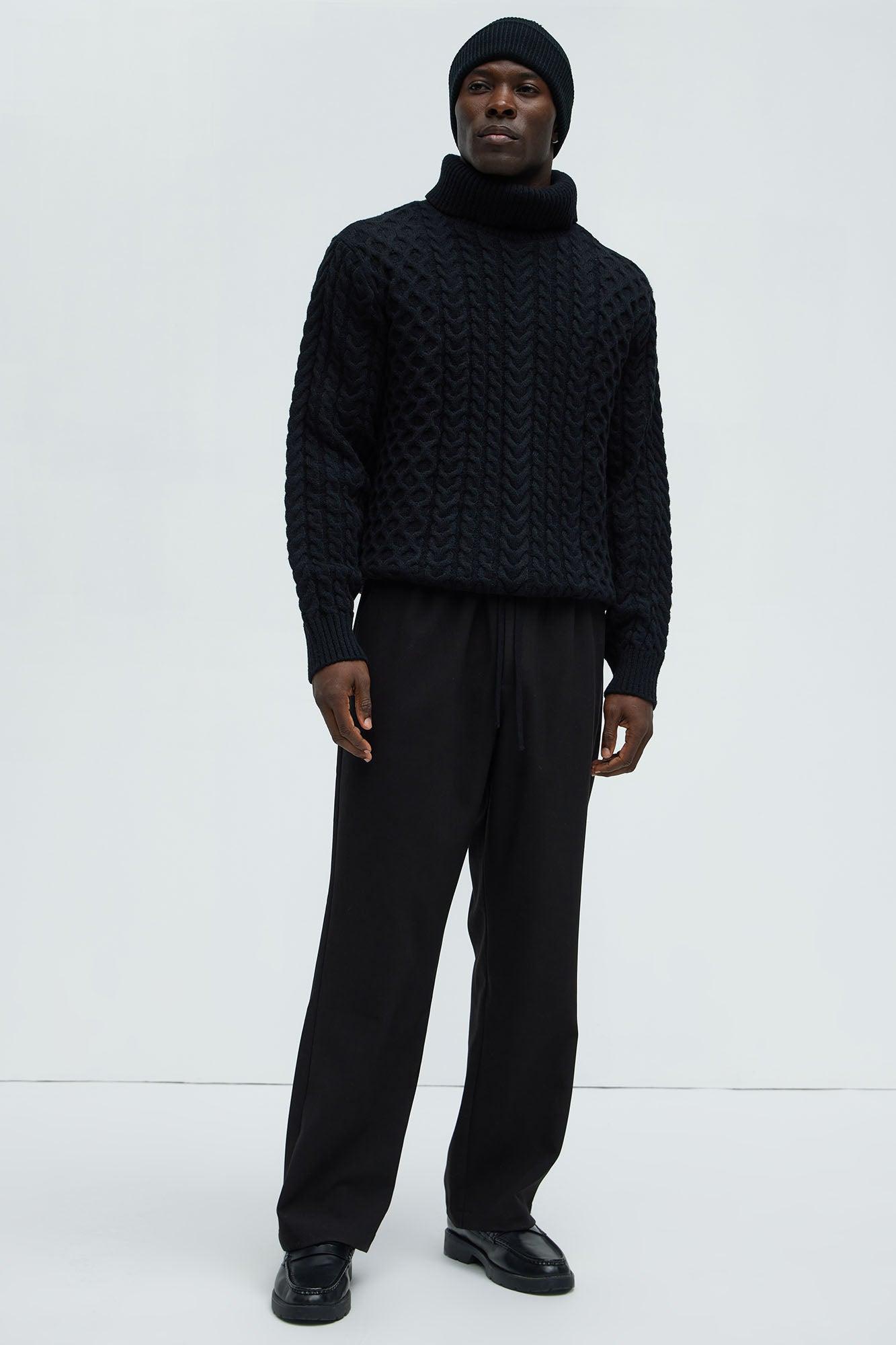 Got Potential Turtleneck Sweater - Black Product Image