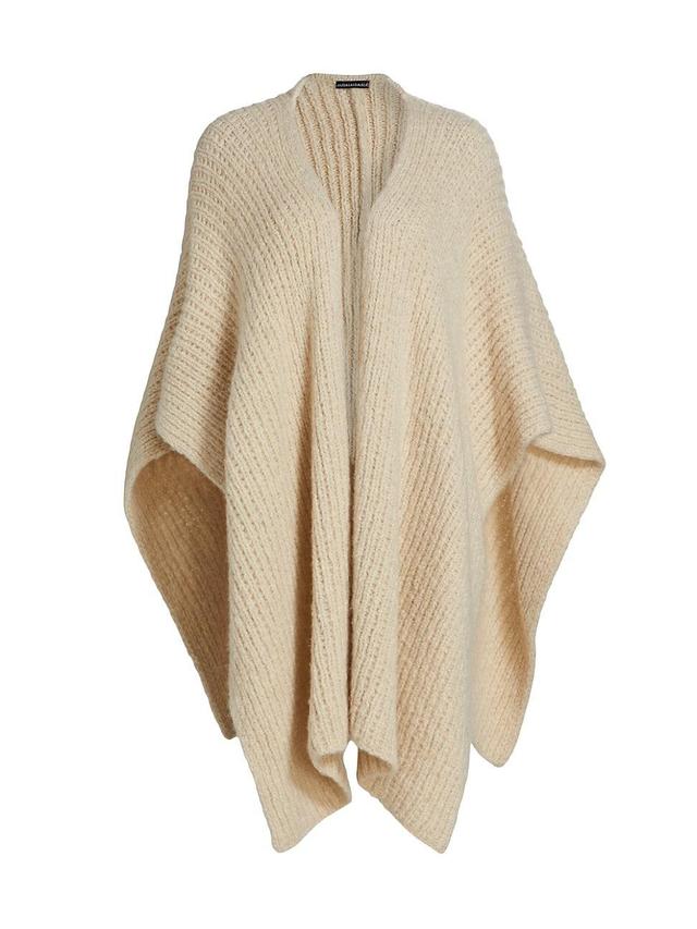 Womens Cashmere-Silk Chunky Knit Cape Product Image