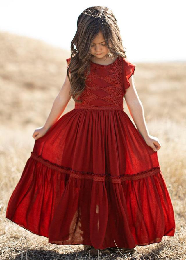 Viola Dress in Crimson Product Image